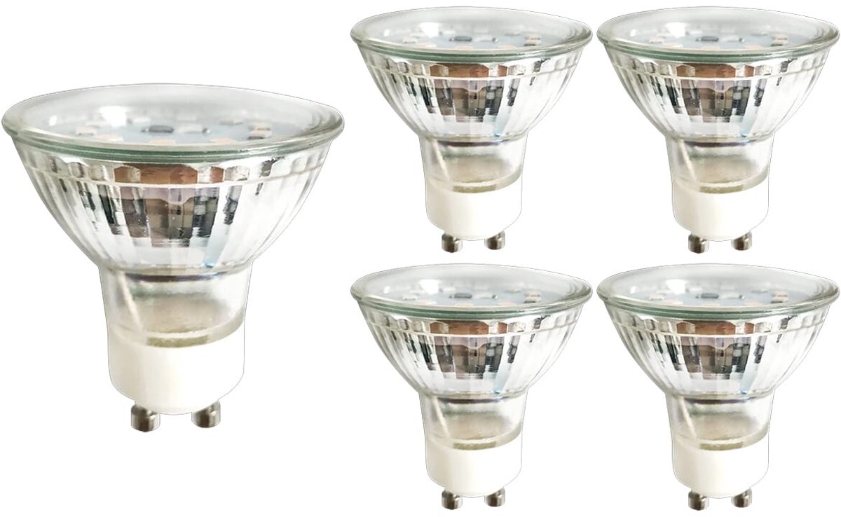 LED line LED Spot GU10 - 3W (vervangt 20W) - 273lm - Ø50mm - 230V - Energiezuinig - 5 stuks