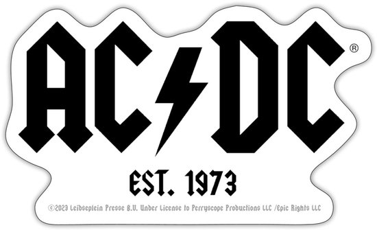 AC/DC Zwart Logo Est. 1973 Sticker | bol