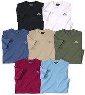 ATLAS FOR MEN - Set van 7 T-shirts Expédition - Heren - Verkrijgbaar in grote maten - XL