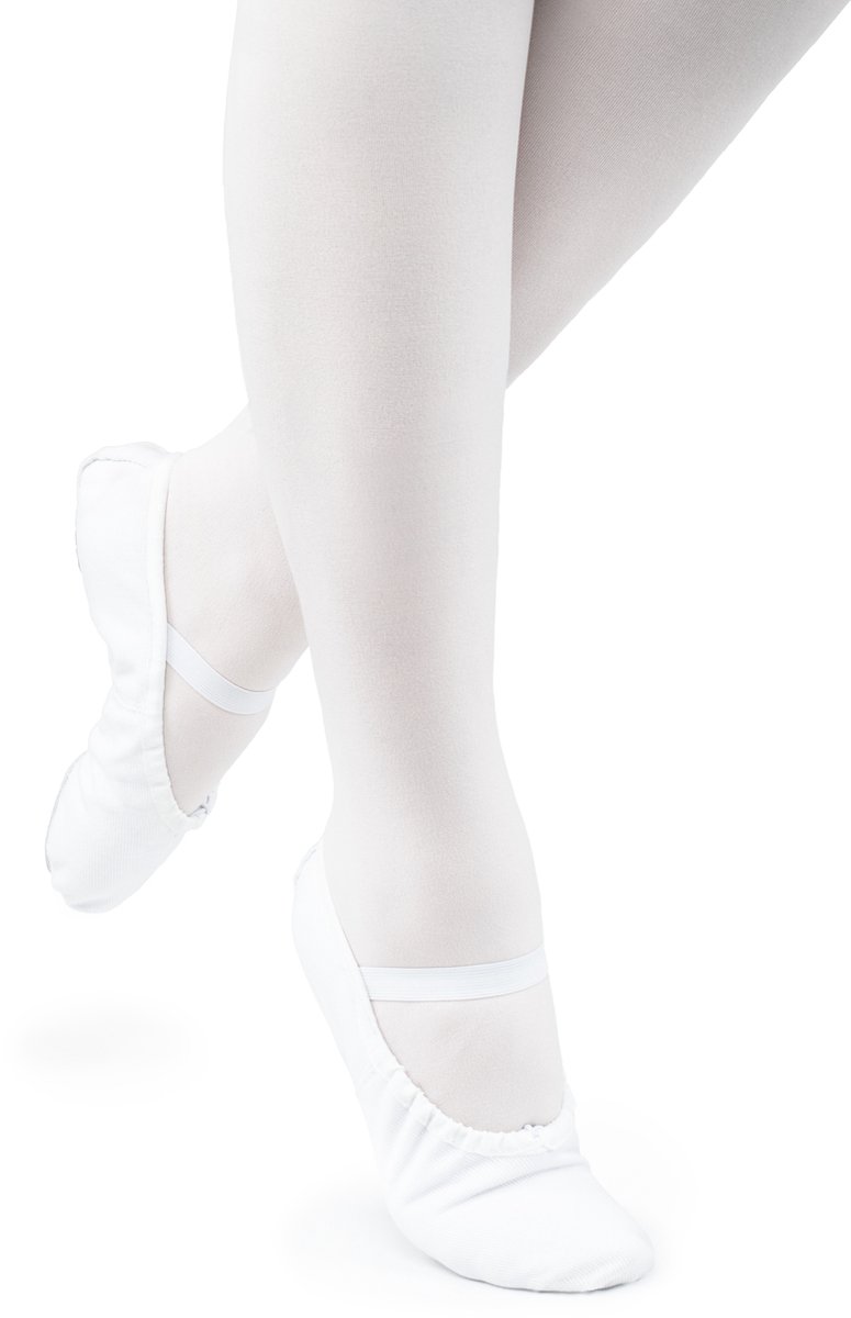 Arabesque Cinderella – Jongeren balletschoenen – Wit – Canvas – Splitzool – Maat 31