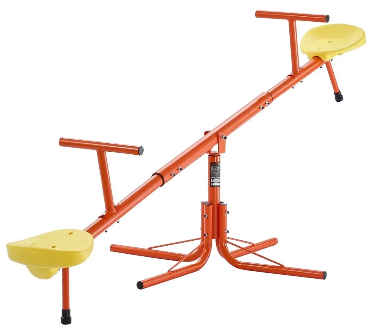 Wipwap voor kinderen - Tuinwip - Draaibaar 360° - Draagvermogen 45,4 kg per zitplaats - Vierpunts steunpoten - Vanaf 3 jaar - Afmeting 190,5 x 79 x 66 cm