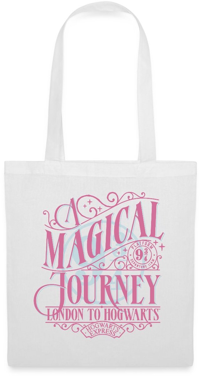 Harry Potter Perron 9 ¾ Ontwerp In Roze & Blauw Tas Van Stof Schoudertas