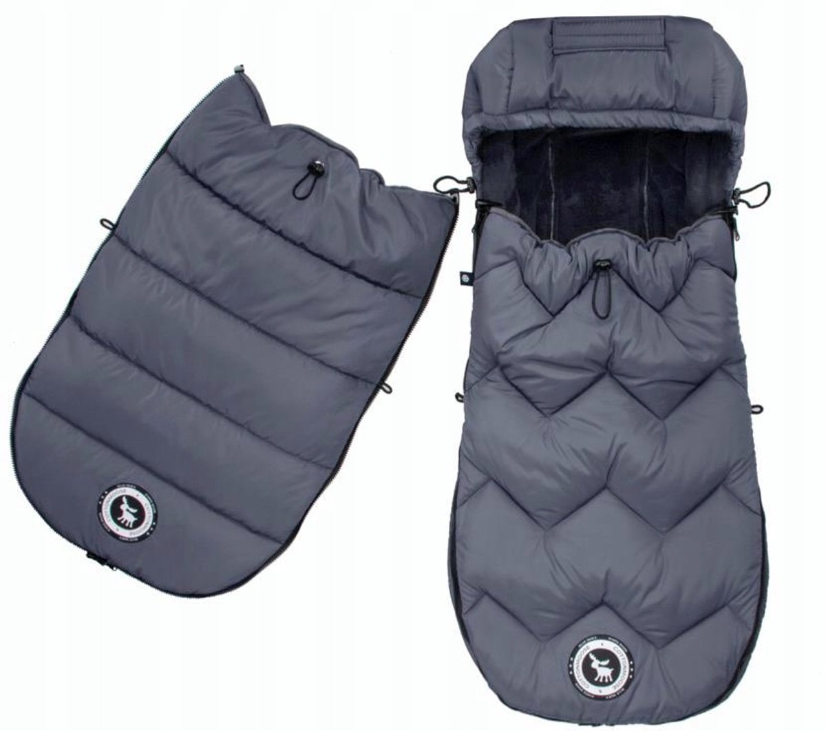 Cottonmoose Arctic 2-in-1 Winter Slaapzak Kinderwagen - Grijs