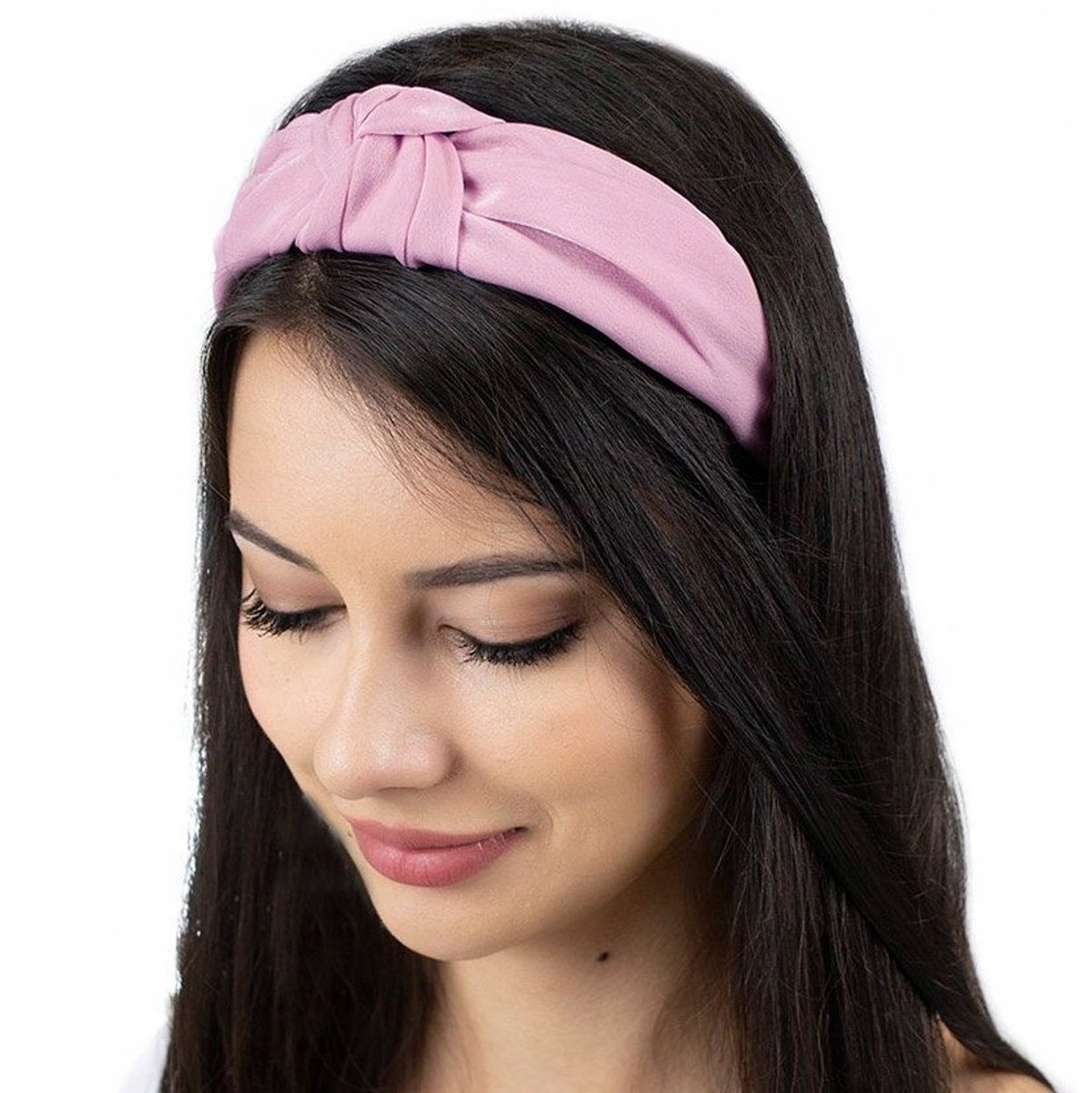 Satijnen Haarband met Knoop - Roze