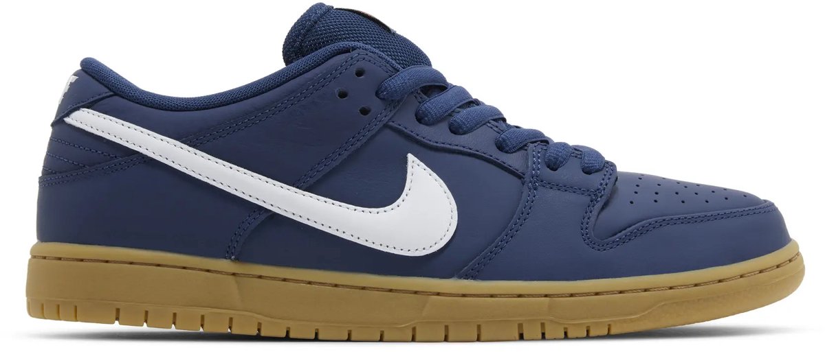 Nike SB Dunk Low Pro - Maat 42.5 - Donkerblauw / Wit - Sneakers Heren - Doos Zonder Deksel