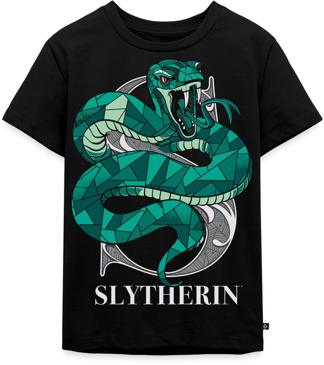 Harry Potter Slytherin Coat of Arms Monochrome Premium T Shirt Kinderen