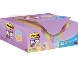Post-it Super Sticky Notes Colour | 90 vel | ft 47 | 6 x 47 | 6 mm | 20 + 4 GRATIS