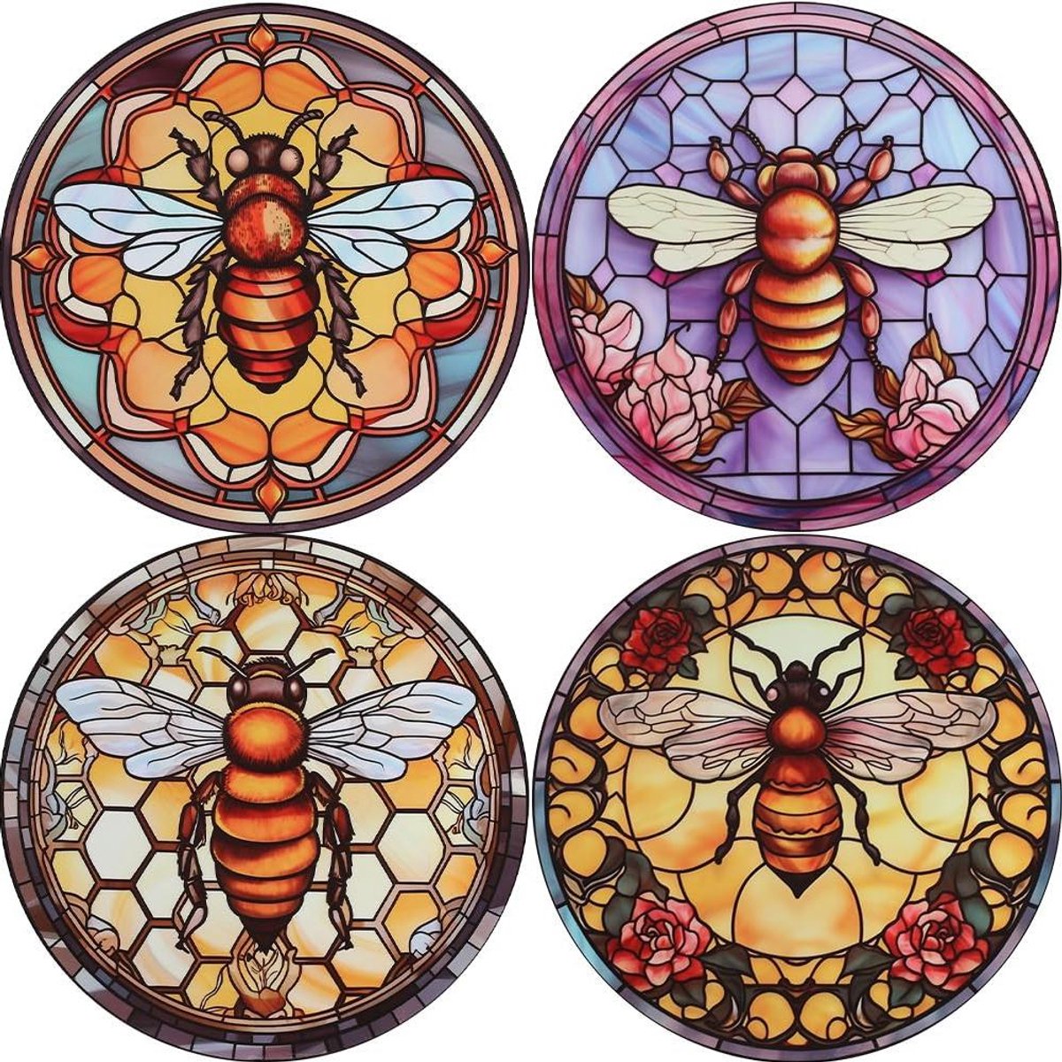 CSGoods - Stijlvolle Bijen Raamstickers voor Woondecoratie en Glazen Deur Display