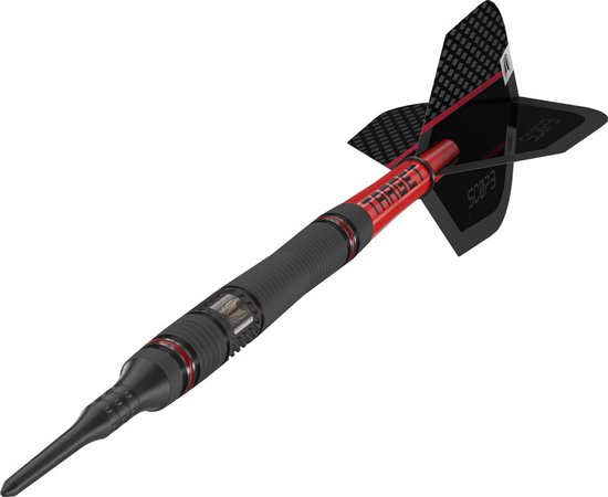 Target Darts Scope Soft Tip Dartpijlen 19G Barrel 11 - 90% Tungsten - Zwarte Pixel Soft Tips - Pro Grip Tag Shafts - Pro Ultra Flights - Geschulpte Vorm - Zwarte PVD Coating van Target Darts — afbeelding 3