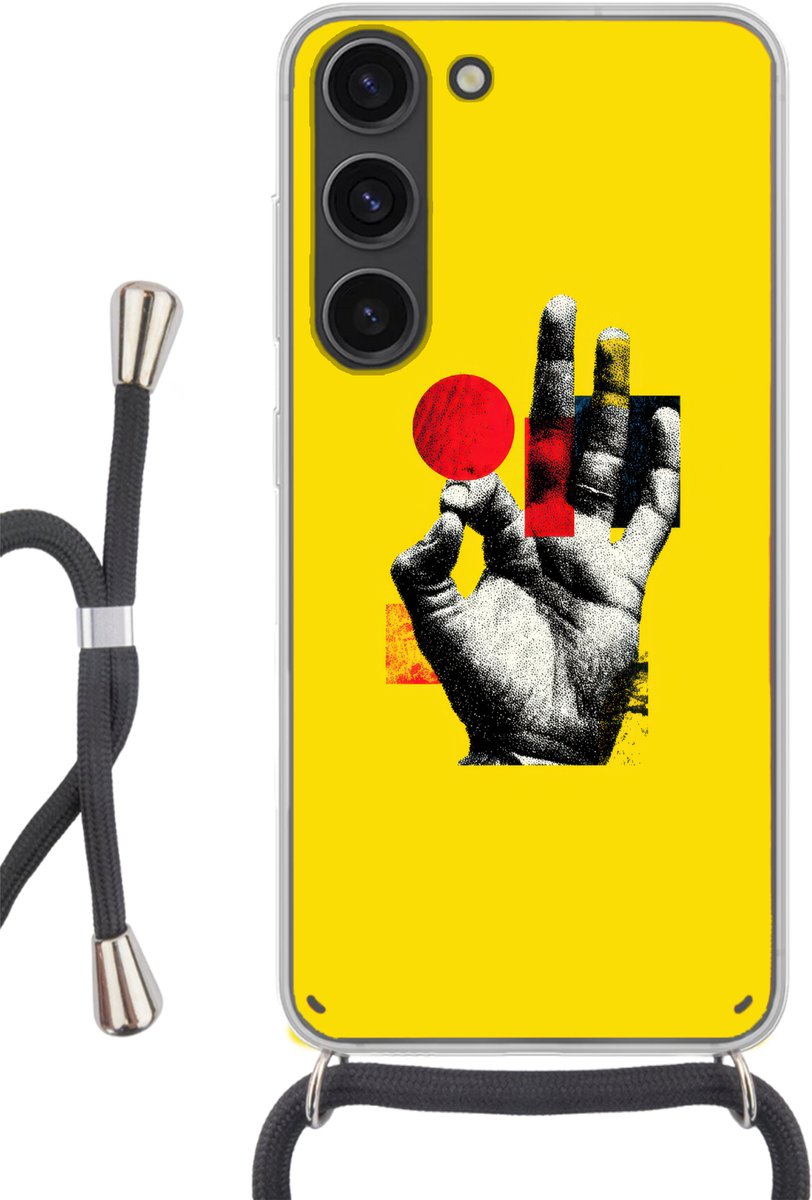 Hand - Rode cirkel - Geel