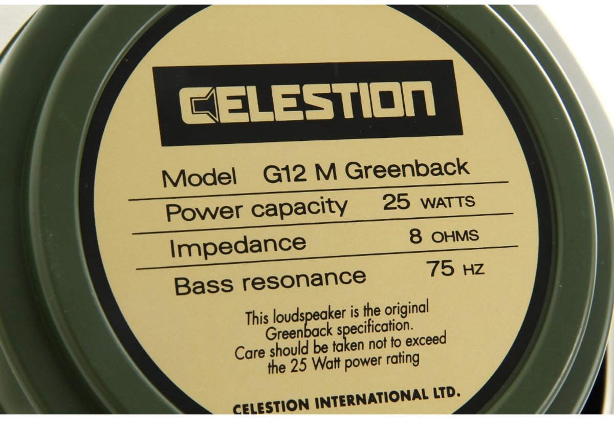 Celestion G12M Greenback 12" Speaker 8 Ohm - Gitaarluidspreker