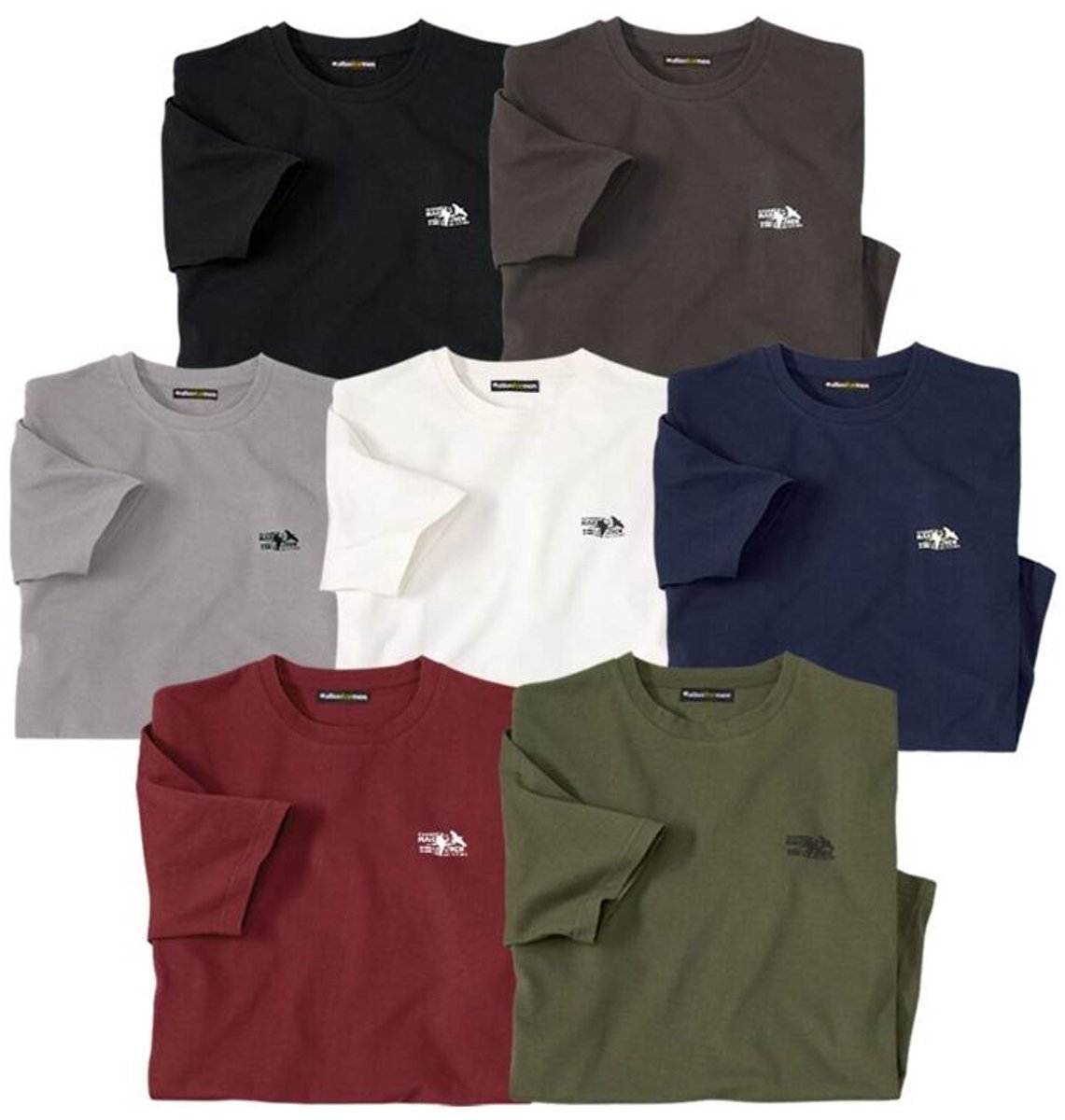 ATLAS FOR MEN - 7-pack T-shirts Atlas® - Heren - Verkrijgbaar in grote maten - L