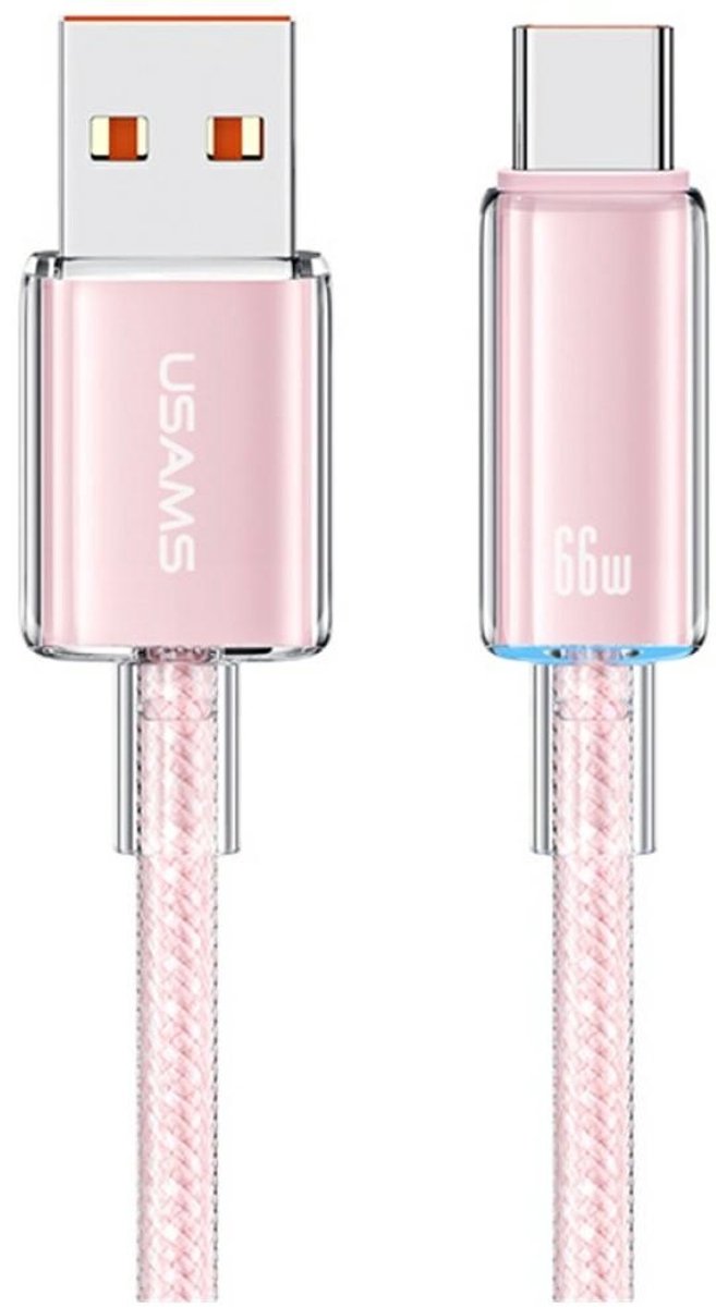 Usams Usb-A Naar Usb-C 6A Kabel Voor Telefoons 1,2M Snelle Voeding