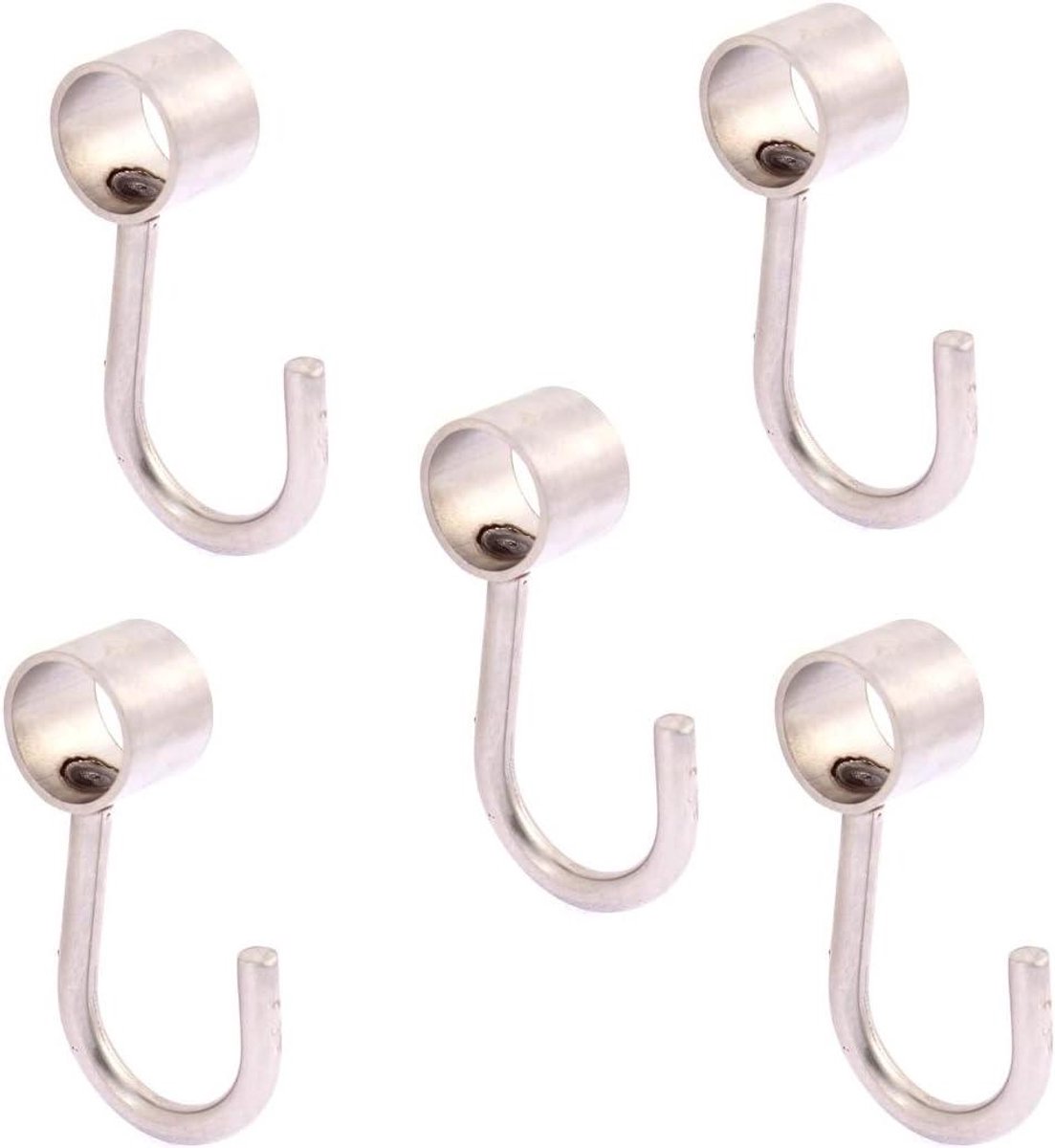Provento - Verstelbare Kledinghaak voor Badkamer - Set van 5 stuks - 16mm Diameter
