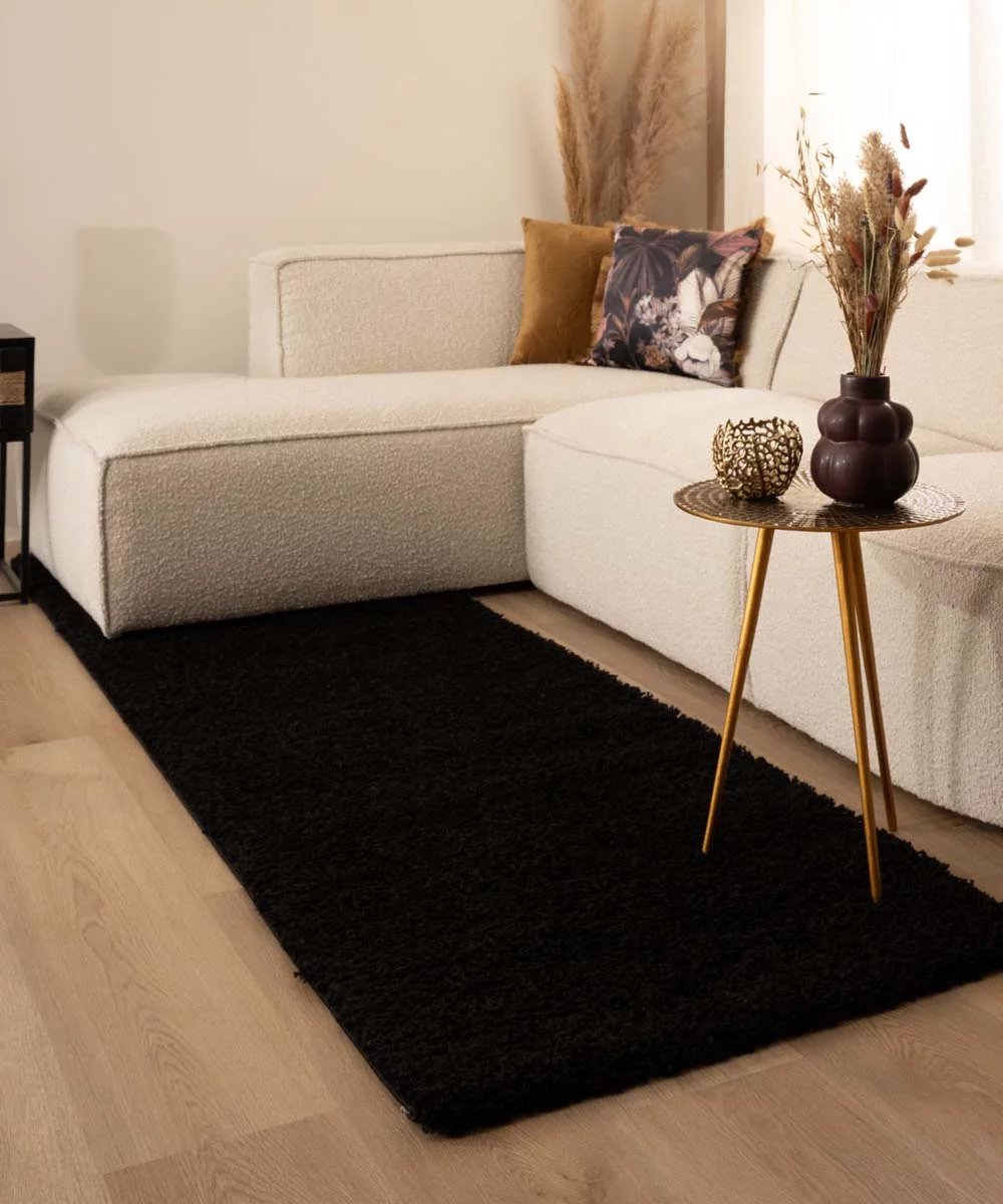 Hoogpolige loper - Shaggy Trend zwart 80x300