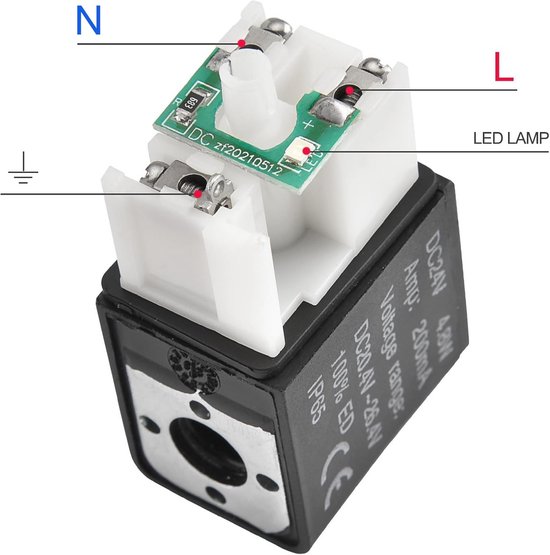 Elektrische pneumatische magneetventielspoel DC24V voor 4V210 3V210-serie — afbeelding 3