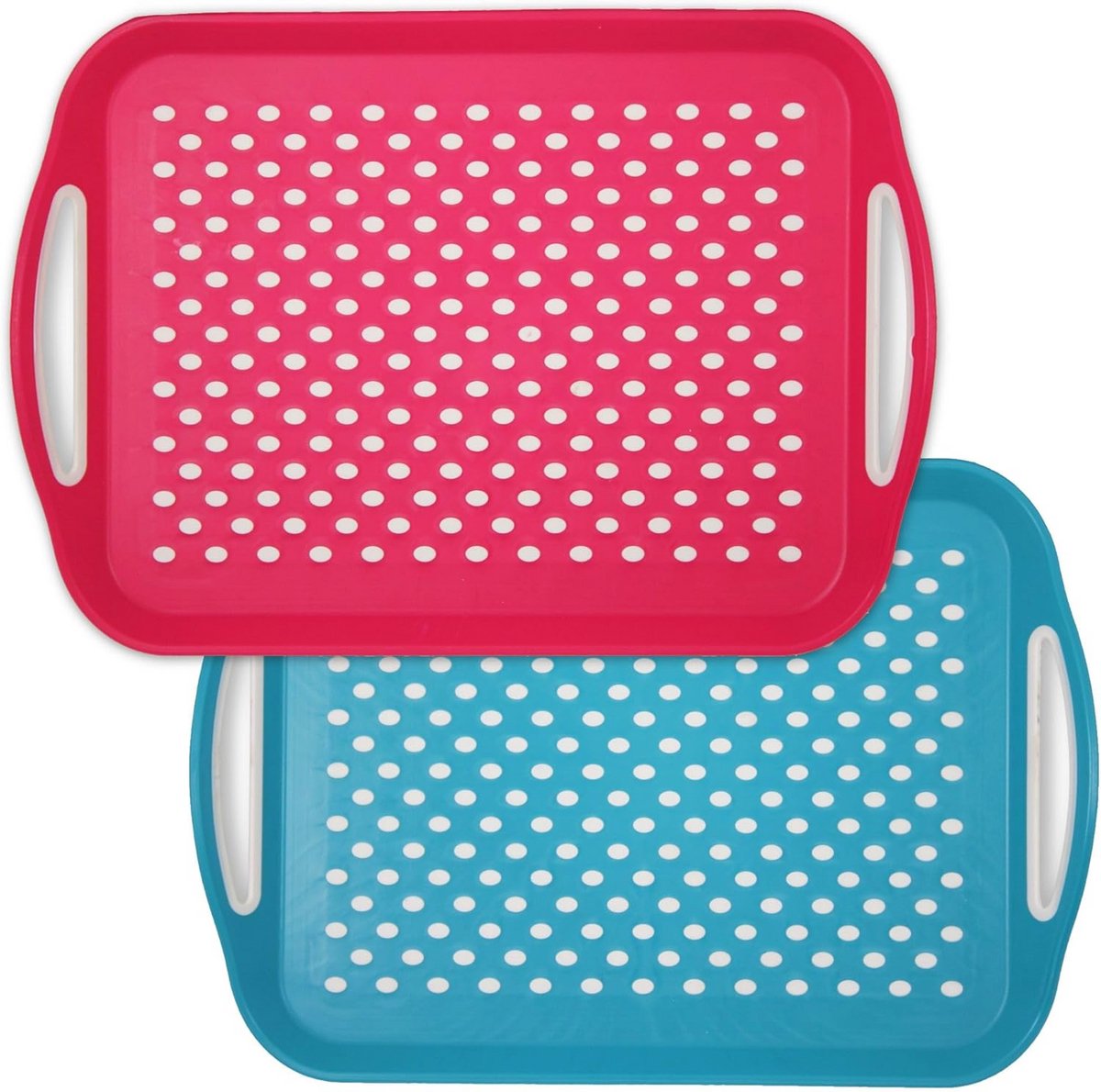 Set van 2 Dienbladen met Antislip Design - 40,5 x 29 x 5 cm