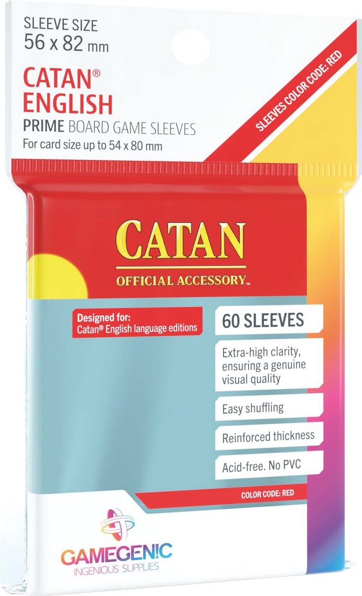 Catan-Grootte Beschermhoezen 56x82mm - Heldere Vervangende Hoezen (50 Stuks)
