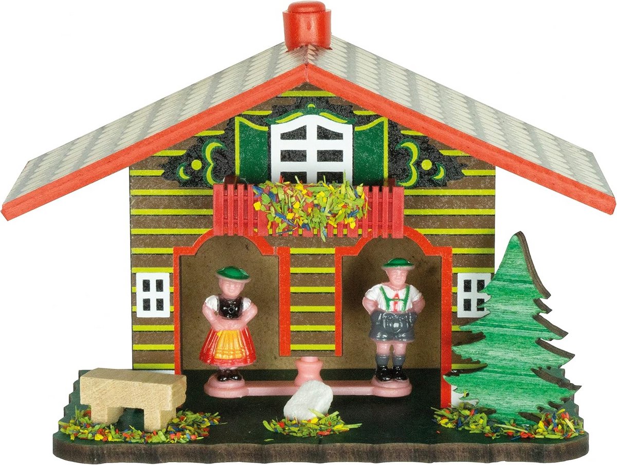 Houten Weerhuisje met Vrolijke Kleuren voor Binnen