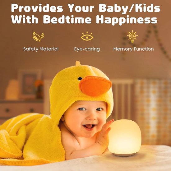 Nachtlampje voor kinderen met magnetische RGB LED-verlichting en touch-dimfunctie - babyvoeding - USB oplaadbaar - 2500 mAh van Aigostar — afbeelding 5