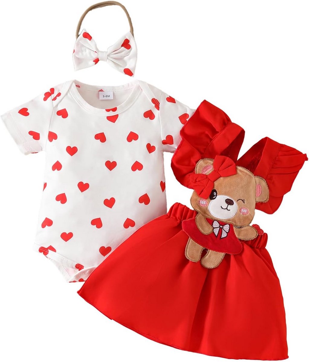 Schattige 3-delige Baby Meisjes Set: Rok Jurk, Ruches Top en Hoofdband | Herfst & Winter Kleding