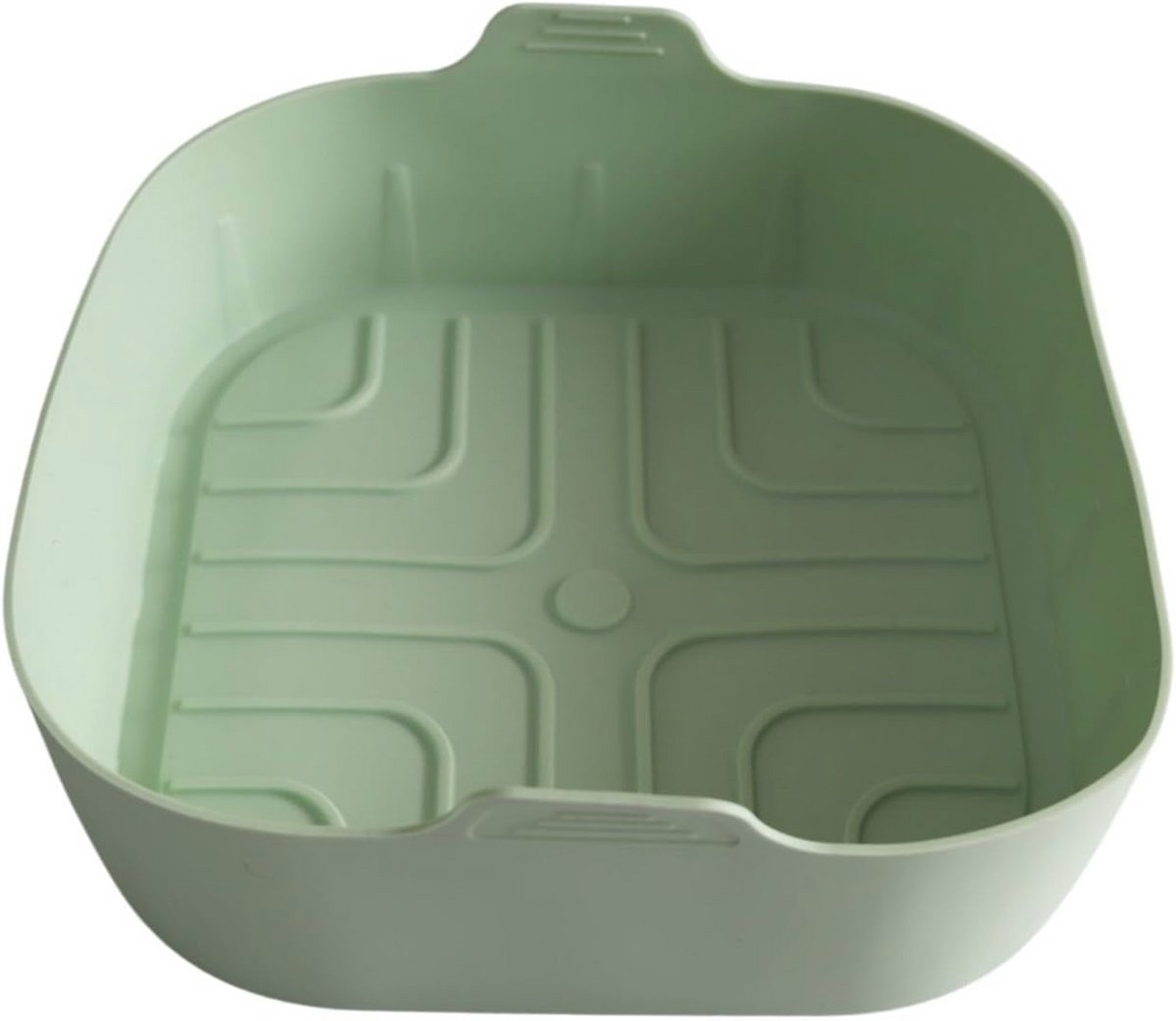 Vierkante Airfryer-vorm 20 cm van siliconen - Flexibel en vaatwasmachinebestendig - Groene kleur