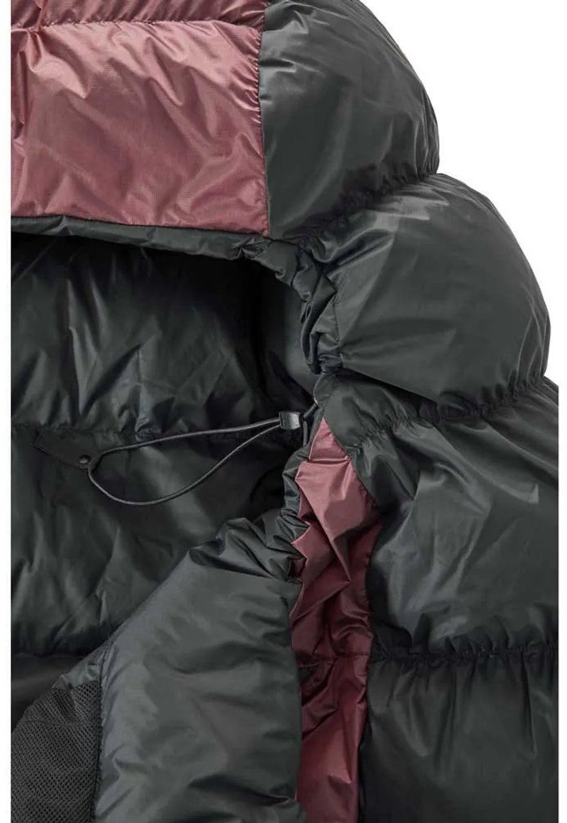 Nordisk Voyage 500 Sac de couchage Rouge,Noir Court - Fermeture gauche