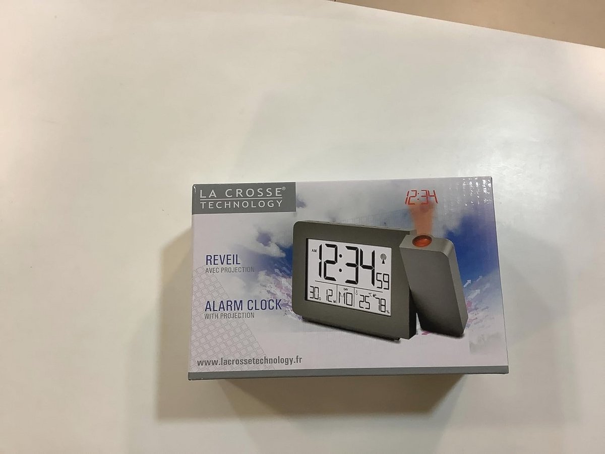 Wekkerradio met projectie en LED-display - Zilverkleurig