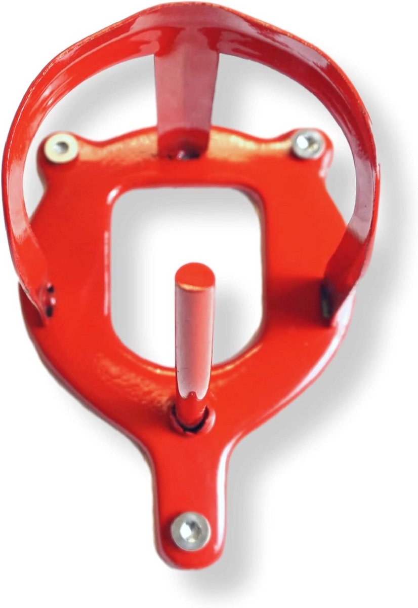 Spelhouder voor paarden met extra haken in rood en zwart