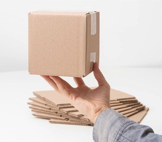 verpacking Vouwdozen 150 x 150 x 60 mm bruin (buitenafmetingen 155 x 155 x 65 mm) WP 20 verzenddoos doos DHL Hermes DPD GLS verpakking (50 stuks
