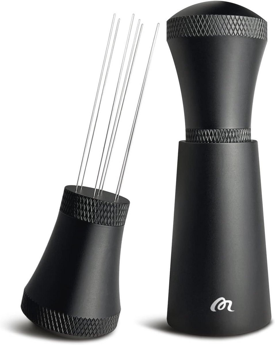 Aluminium Koffieroerders Distributeur met Stand - Espresso WDT Tool met 7 Naalden en 3 Vervangende Naald