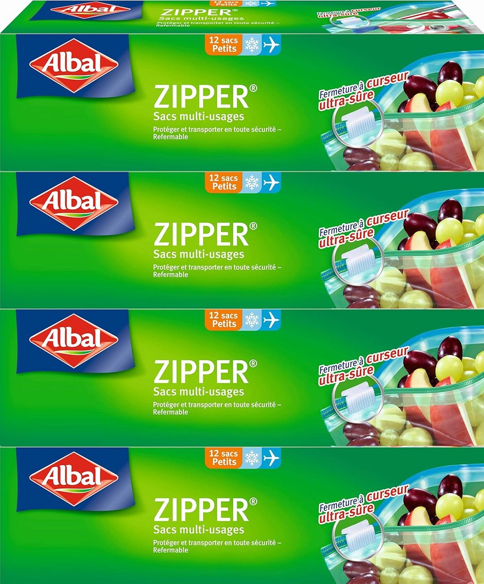 Multifunctionele zakken met ritssluiting - luchtdicht - 20 x 15 cm - 1 liter diepvrieszakjes