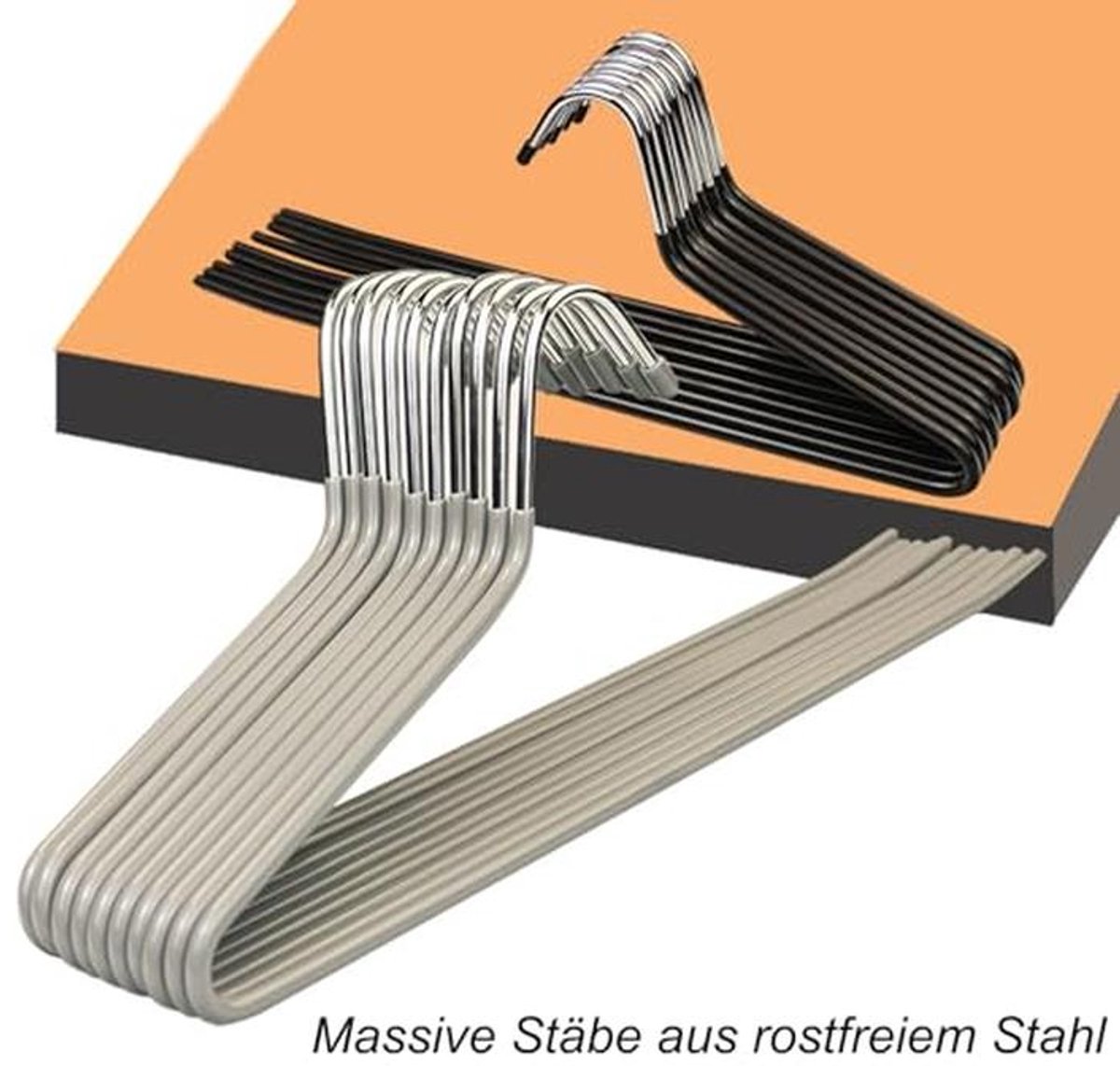 Ruimtebesparende broekhangers set van 12 stuks met antislip coating