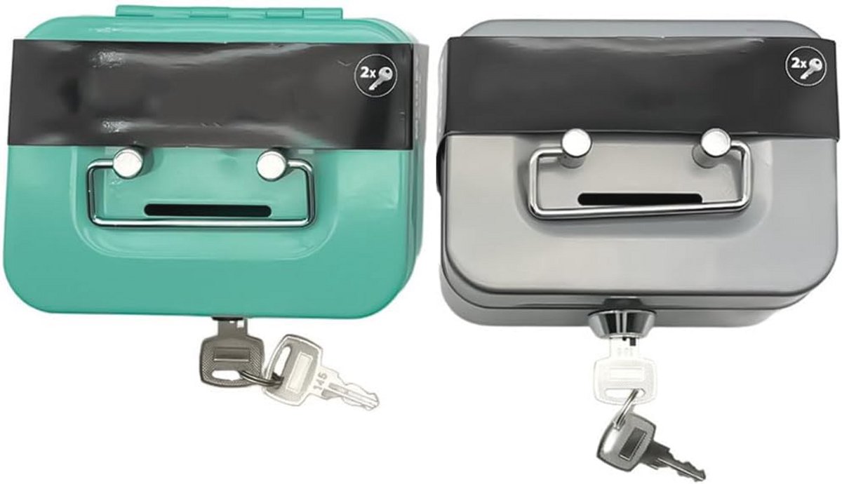 Mini Geldcassette met Slot - Veilige Spaarpot voor Kinderen (2 stuks)