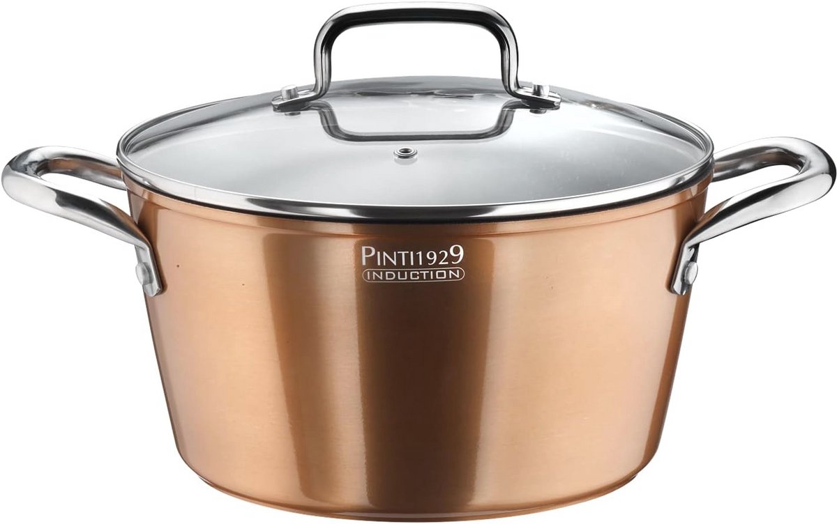 Aluminium braadpan met deksel 28 cm Ø - Materic serie met QuanTanium coating voor inductie
