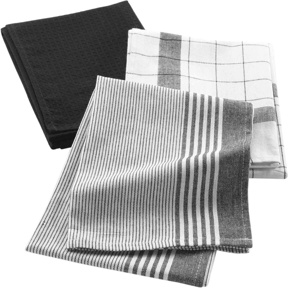 Zwarte theedoek 50 x 70 cm - Functionele en duurzame keukenaccessoire