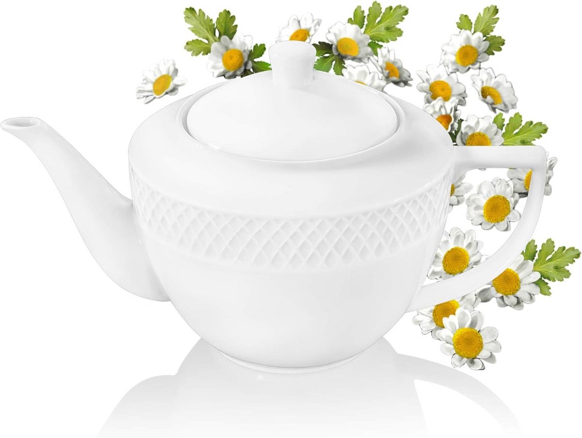 Porseleinen Theepot 900 ml - Elegant en Praktisch