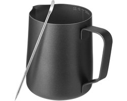 Melkkan met Latte Art Pen en Teflon Coating - 350ml RVS Melkopschuimer Pitcher Cup