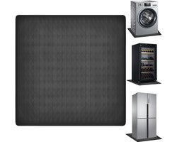 Unyqoos® Zwarte siliconen mat voor vloerbescherming onder koelkast en wasmachine