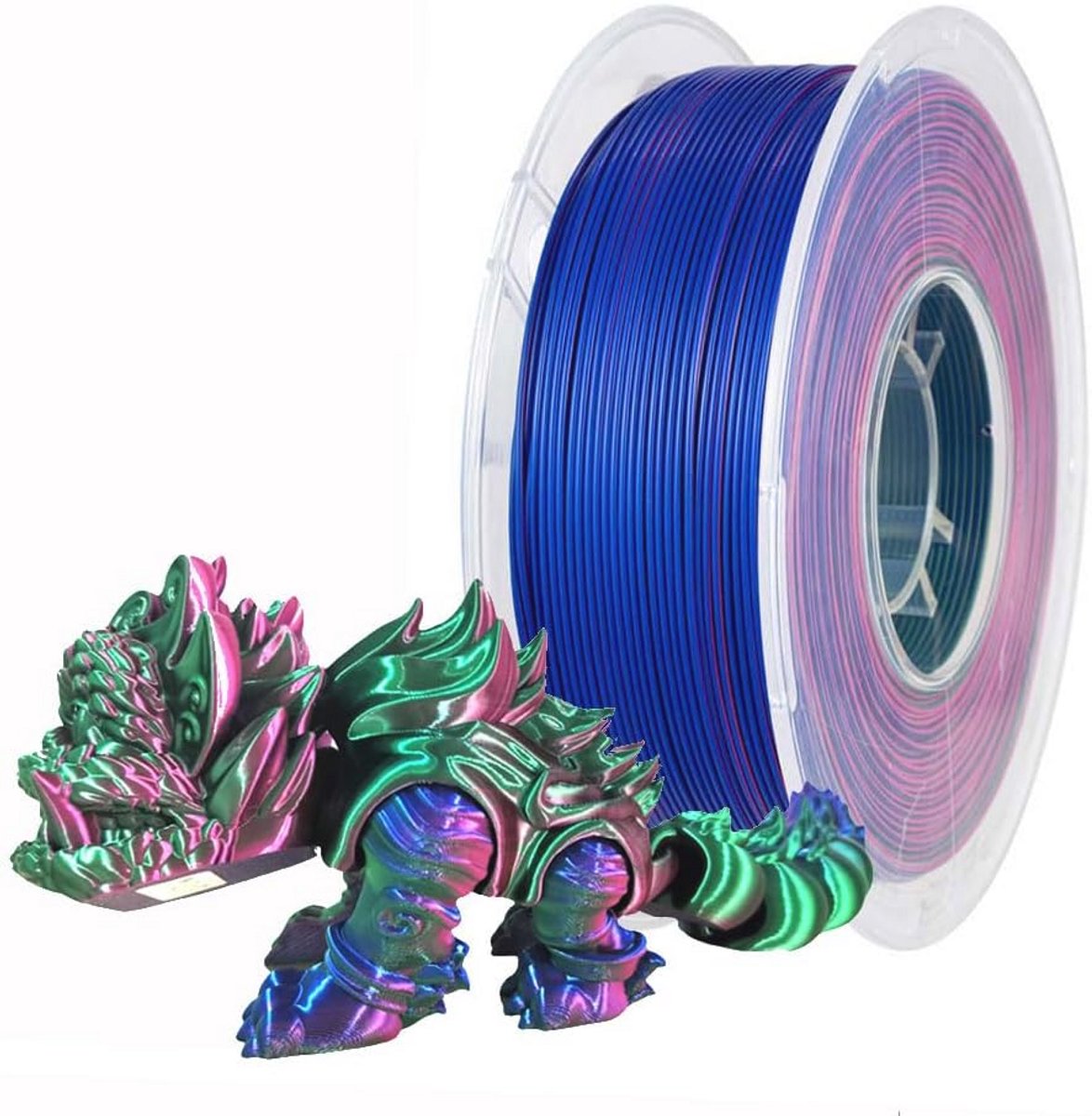 Glanzend Triple Kleur PLA Filament 1.75mm - Rood, Blauw, Groen 3D Printmateriaal