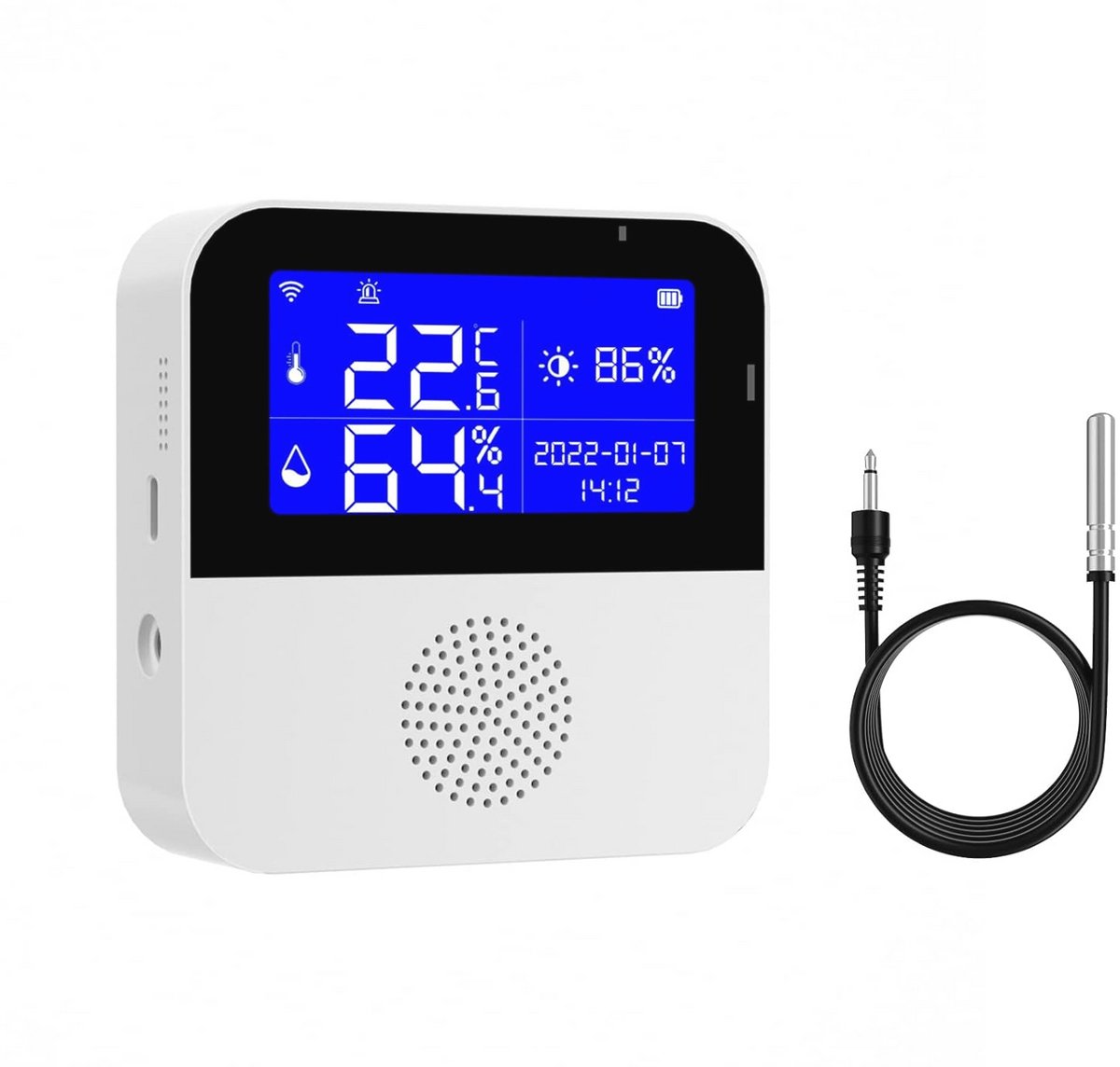 Digitale WiFi thermometer en hygrometer met app-alarm voor nauwkeurige temperatuur- en vochtigheidsmeting