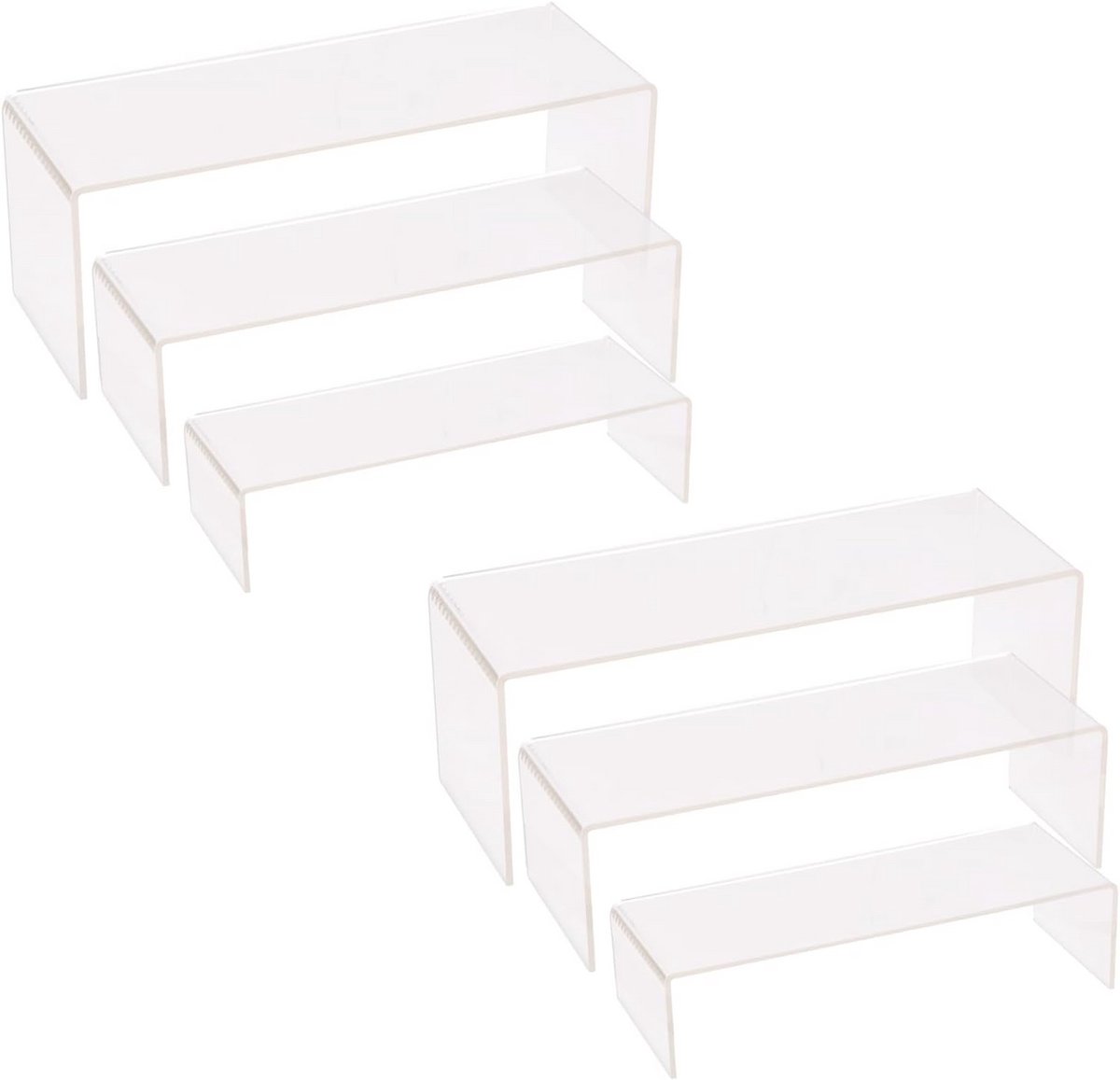 6-Pak Transparante Acryl Displayverhogers - Ideaal voor Popfiguren, Sieraden en Desserts
