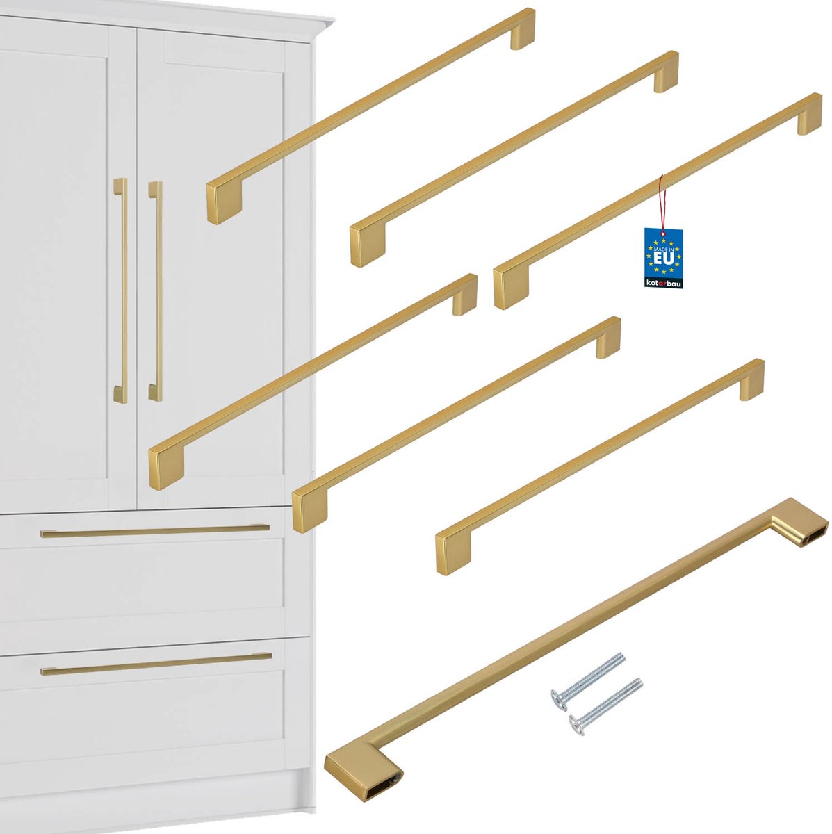 Kotarbau Serie - Meubelgreep - Goud Mat - Keuken - Klassiek en Modern