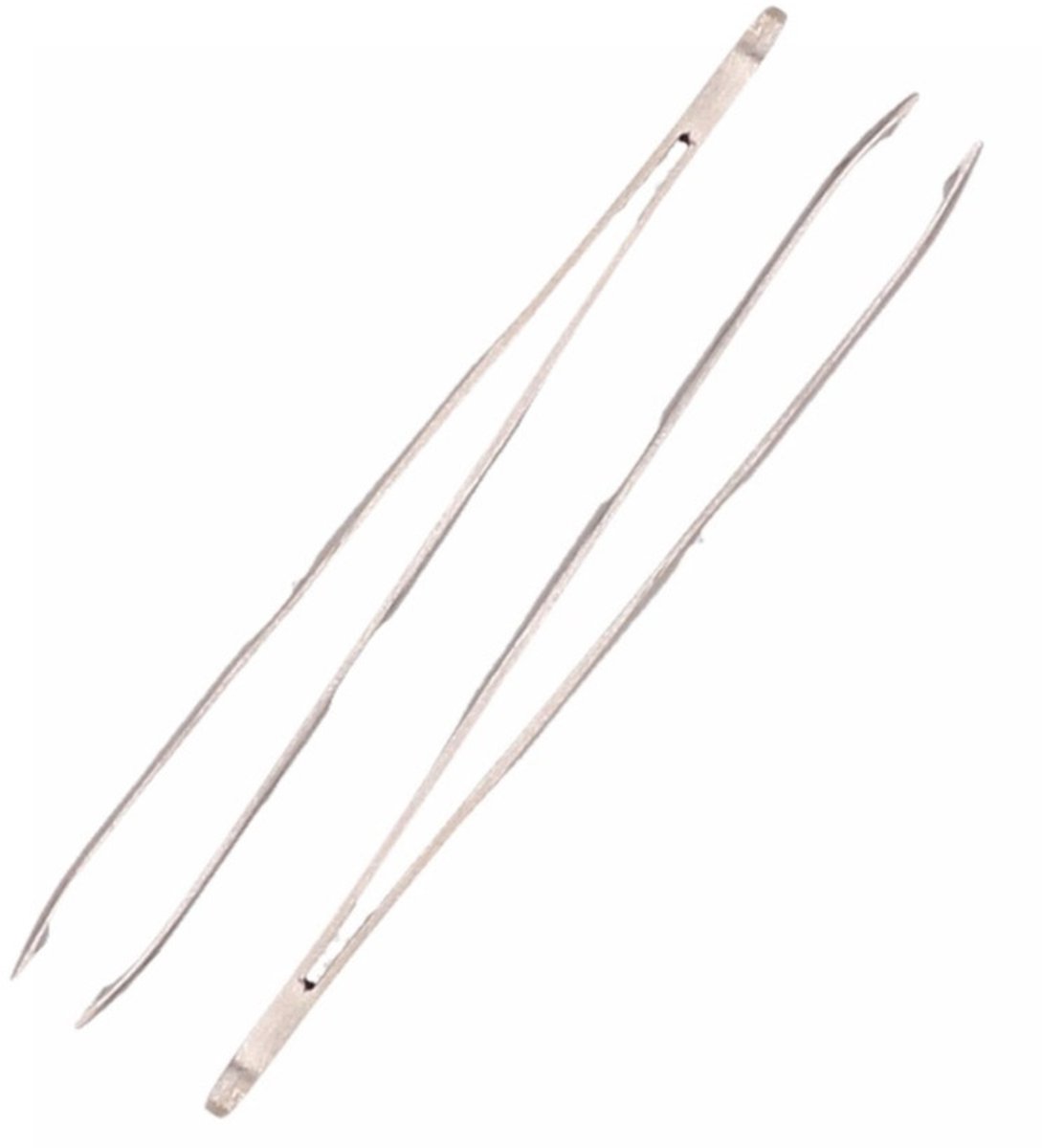 Pincet - 2x - metaal - 9 cm - epileren - splinters verwijderen