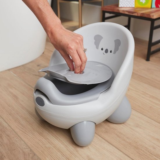 Infantino Potty Pals Potty Seat, Potty Training Toilet, Verwijderbare Kom met Spatbescherming, Slipbestendige Voeten, Grijze Koala Infantino Potty Pals Potty Seat, Potty Training Toilet, Verwijderbare Kom met Spatbescherming, Slipbestendige Voeten, Grijze Koala