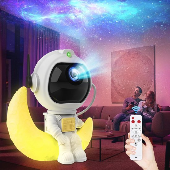 Astronaut Galaxy Projector - Sterrenprojector met Mist en Afstandsbediening - Nachtlampje voor Kinderen en Volwassenen - Beste Cadeaus — afbeelding 2