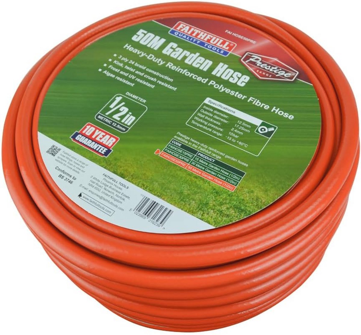 50M Tuinslang - Slechte Luchtdruk, Kinkbestendig, UV- en Vorstbestendig - Diameter 12.7 mm
