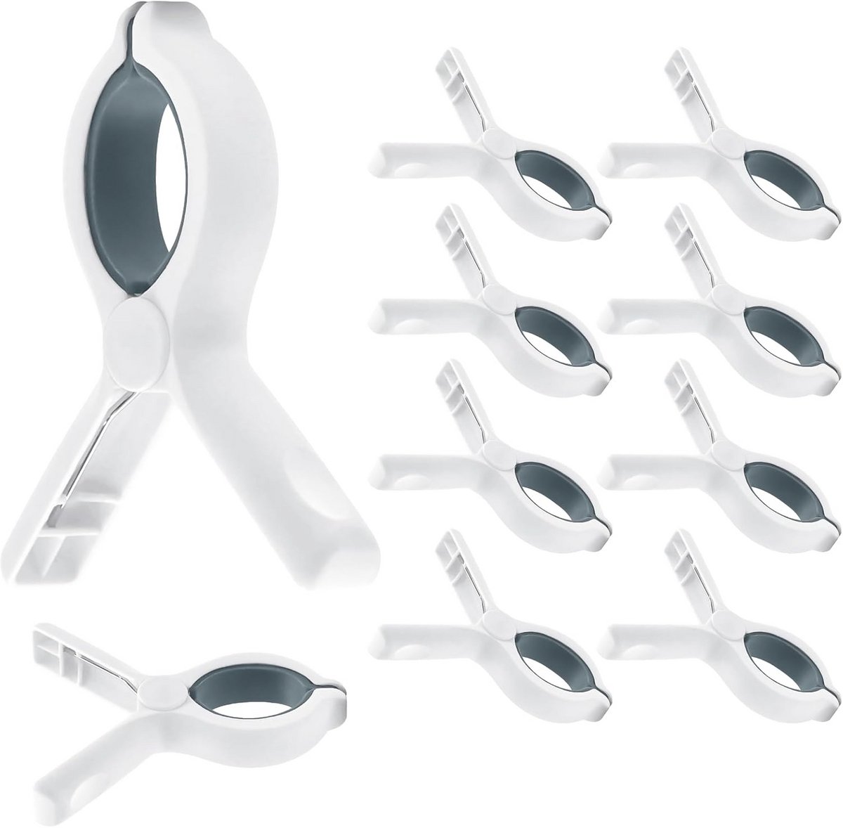 Grote klemmen voor handdoeken en kleding - 12 stuks winddichte en stevige clips