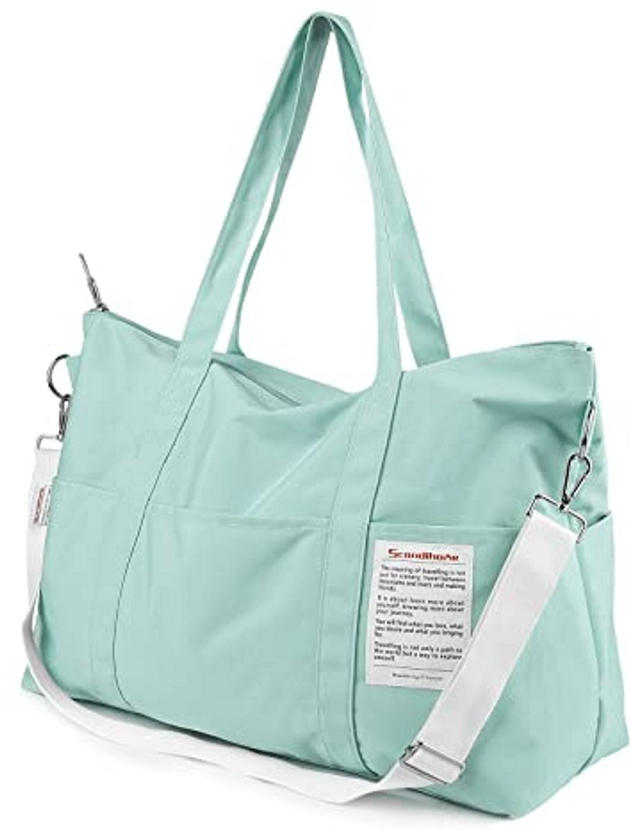Opvouwbare reistas 55 liter - Waterdichte weekendtas voor sport, fitness en reizen - Blauw