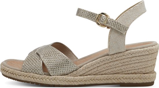 Tamaris Espadrilles goud Textiel - Maat 38